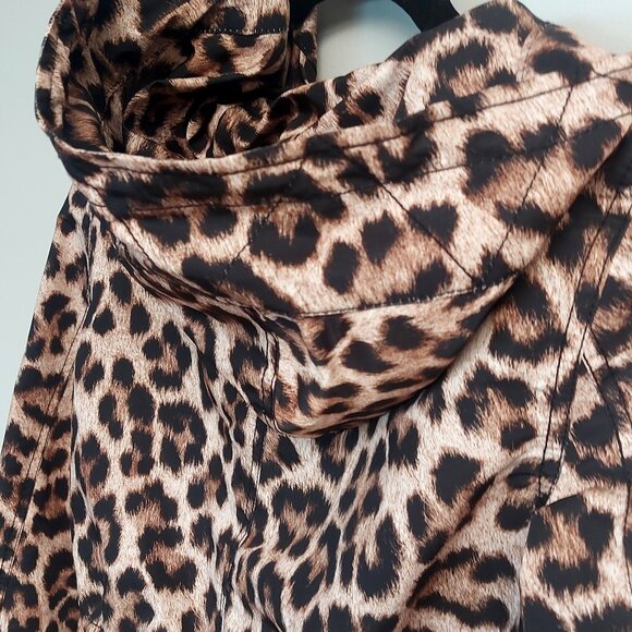 Michael Kors Leopard Print Hooded Jacket - Size XS - Picture 9 of 10
